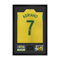 Adriano Signed Brazil Shirt Premium Frame