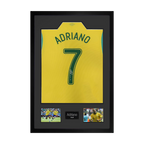 Adriano Signed Brazil Shirt Premium Frame