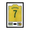 Adriano Signed Brazil Shirt Premium Frame