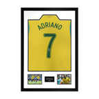 Adriano Signed Brazil Shirt Premium Frame