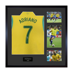 Adriano Signed Brazil Shirt Elite Frame