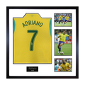 Adriano Signed Brazil Shirt Elite Frame