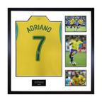 Adriano Signed Brazil Shirt Elite Frame