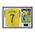 Adriano Signed Brazil Shirt Classic Frame