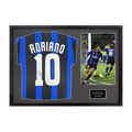 Adriano Signed Inter Milan Shirt Classic Frame
