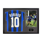 Adriano Signed Inter Milan Shirt Classic Frame