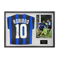 Adriano Signed Inter Milan Shirt Classic Frame