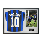 Adriano Signed Inter Milan Shirt Classic Frame