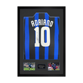 Adriano Signed Inter Milan Shirt Premium Frame