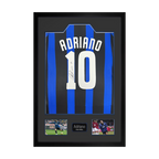 Adriano Signed Inter Milan Shirt Premium Frame