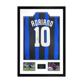 Adriano Signed Inter Milan Shirt Premium Frame