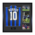 Adriano Signed Inter Milan Shirt Elite Frame