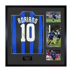 Adriano Signed Inter Milan Shirt Elite Frame