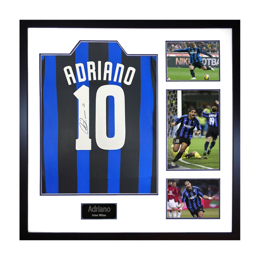 Adriano Signed Inter Milan Shirt Elite Frame