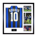 Adriano Signed Inter Milan Shirt Elite Frame
