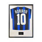 Adriano Signed Inter Milan Shirt Standard Frame
