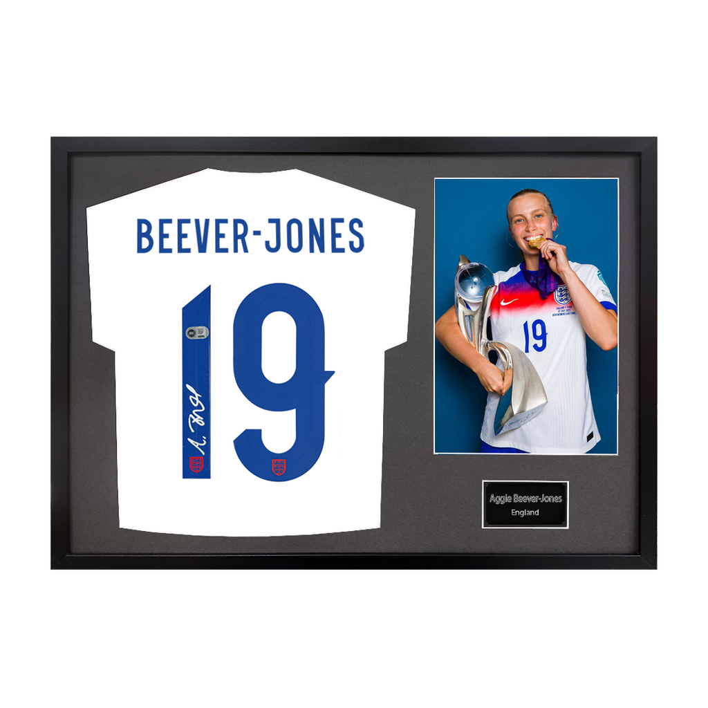 Aggie Beever-Jones Signed England Shirt Classic Frame (ACG Cert)