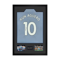 Sergio Agüero Signed Manchester City Shirt Premium Frame