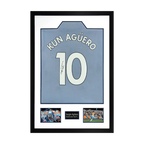 Sergio Agüero Signed Manchester City Shirt Premium Frame