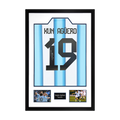 Sergio Agüero Signed Argentina Shirt Premium Frame