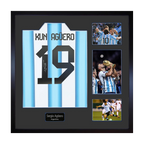 Sergio Agüero Signed Argentina Shirt Elite Frame