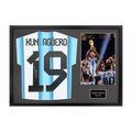 Sergio Agüero Signed Argentina Shirt Classic Frame