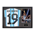 Sergio Agüero Signed Argentina Shirt Classic Frame