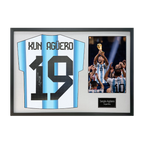 Sergio Agüero Signed Argentina Shirt Classic Frame