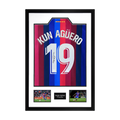 Sergio Agüero Signed Barcelona Shirt Premium Frame