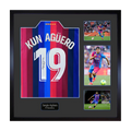 Sergio Agüero Signed Barcelona Shirt Elite Frame