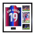 Sergio Agüero Signed Barcelona Shirt Elite Frame