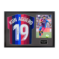 Sergio Agüero Signed Barcelona Shirt Classic Frame