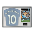 Sergio Agüero Signed Manchester City Shirt Classic Frame