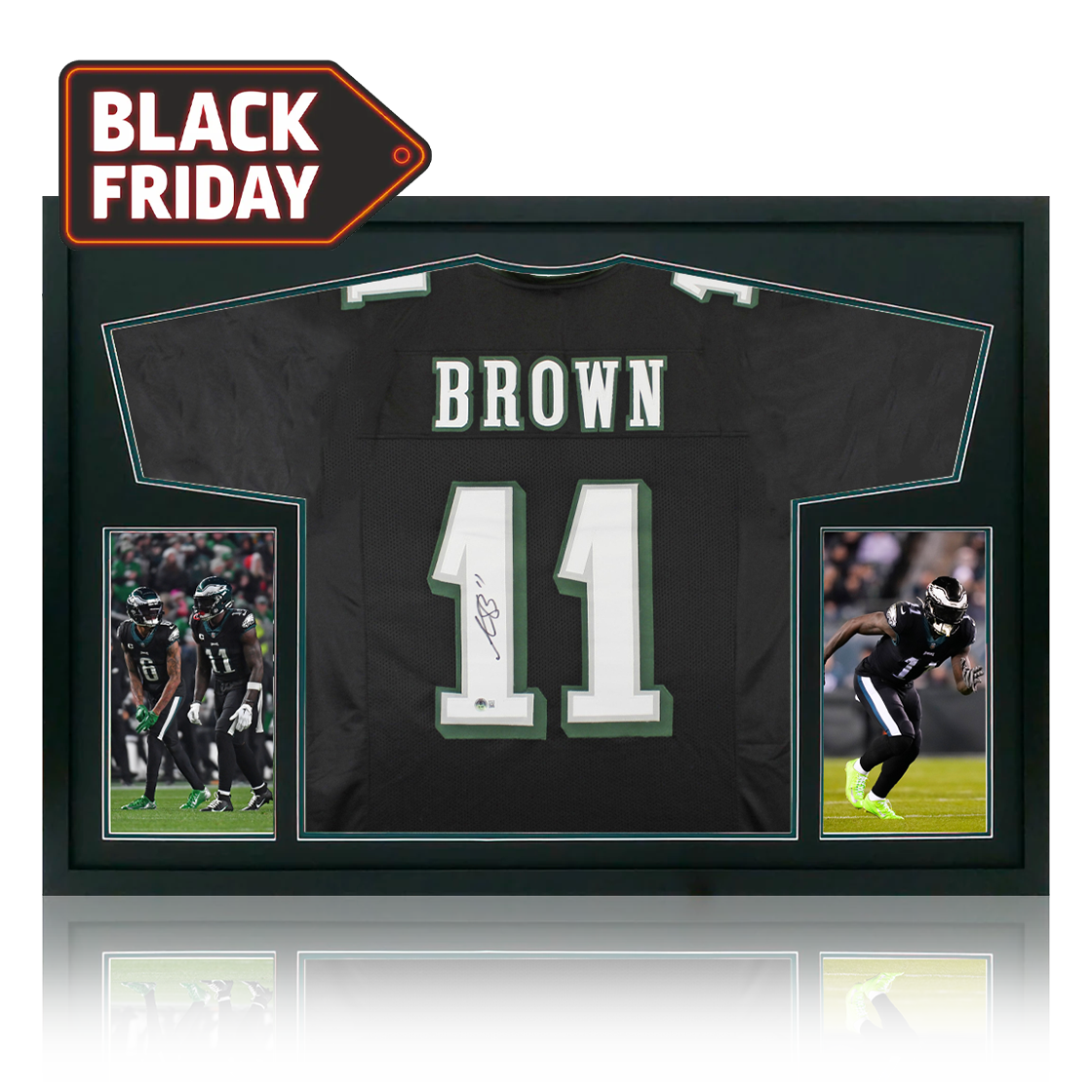 A.J. Brown Signed Philadelphia Eagles Jersey Display (Beckett)