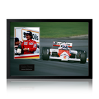Alain Prost Signed McLaren TAG Porsche Formula One Image Iconic Frame