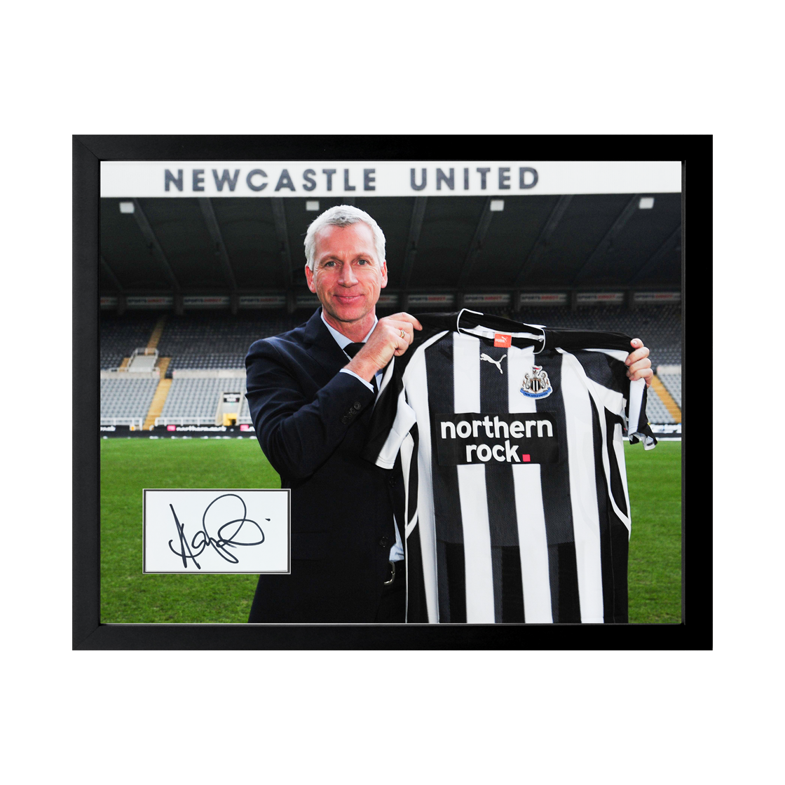 Alan Pardew Signed Newcastle United Cut Deluxe Mount Frame