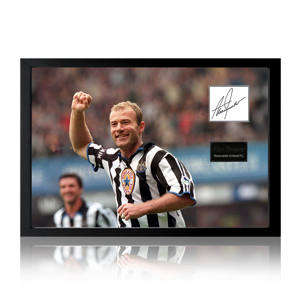 Alan Shearer Signed Newcastle United Cut Iconic Frame