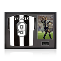 Alan Shearer Signed Retro Newcastle United Shirt Classic Frame