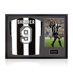 Alan Shearer Signed Retro Newcastle United Shirt Classic Frame