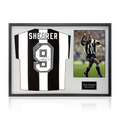 Alan Shearer Signed Retro Newcastle United Shirt Classic Frame