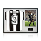 Alan Shearer Signed Retro Newcastle United Shirt Classic Frame