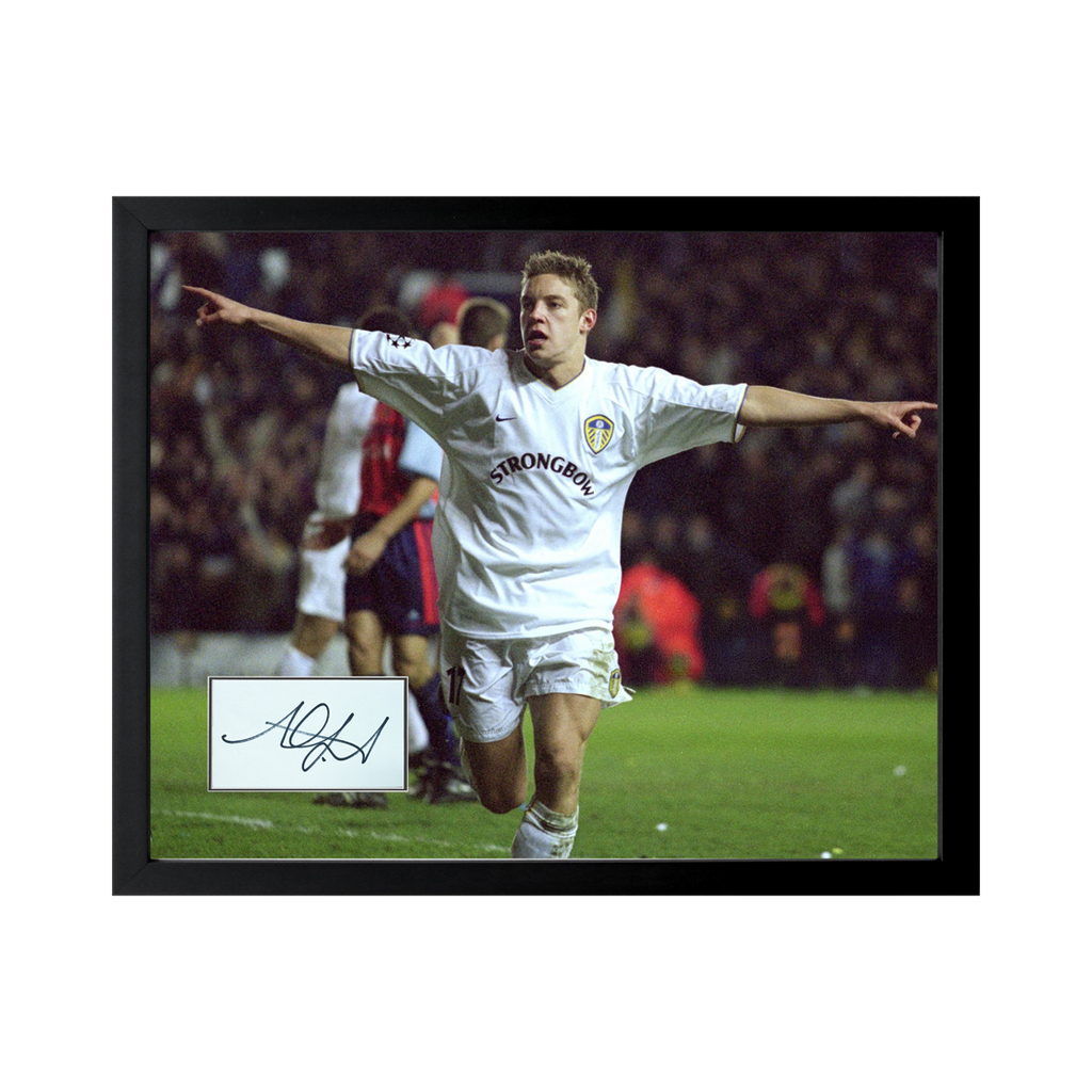 Alan Smith Signed Leeds United Cut Deluxe Mount Frame