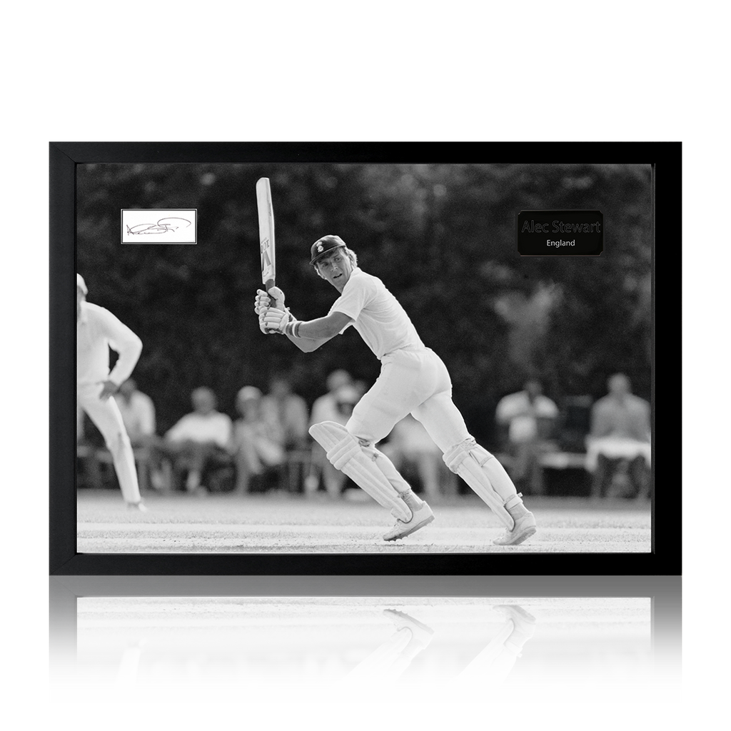 Alec Stewart Signed England Cricket Cut Iconic Frame