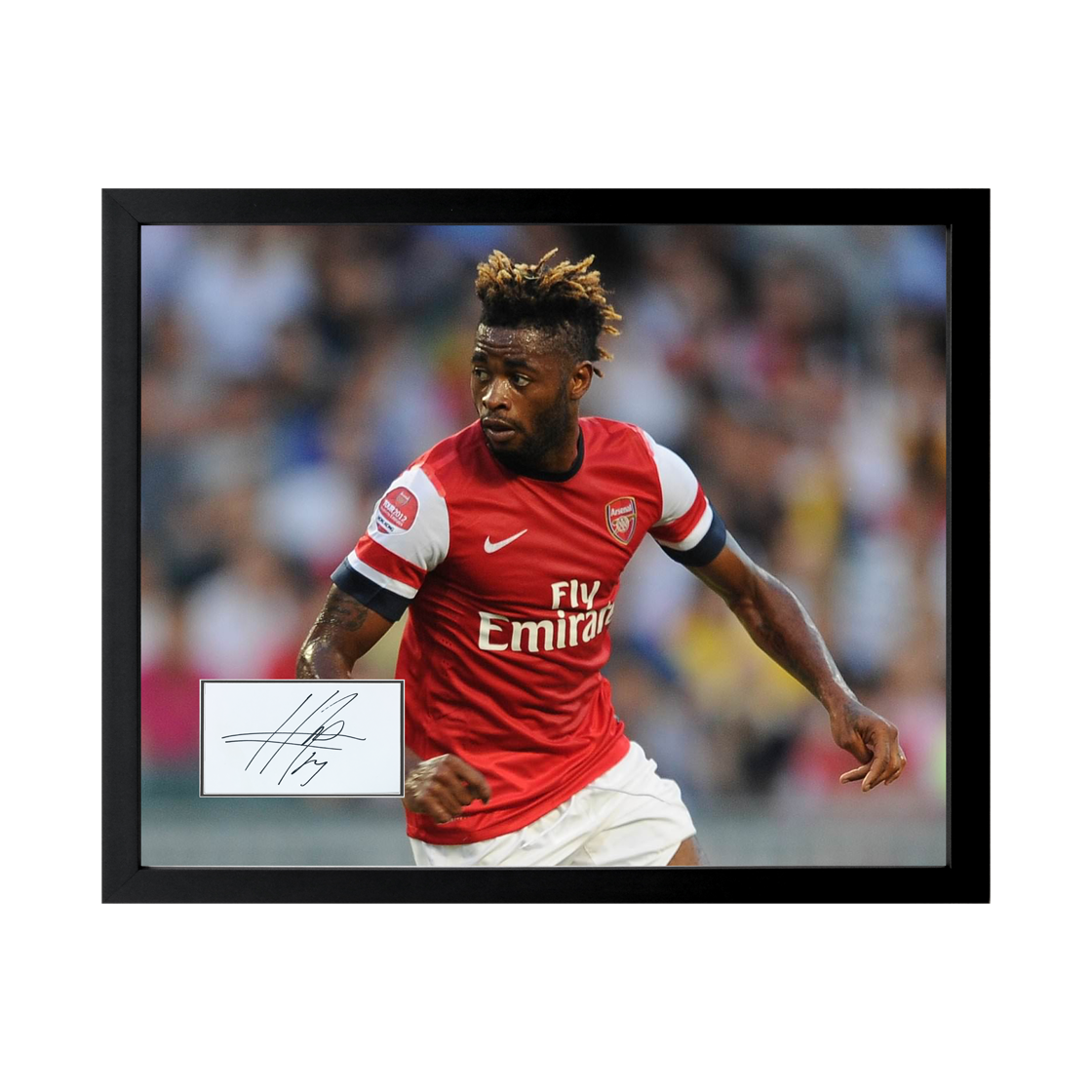 Alex Song Signed Arsenal Cut Deluxe Mount Frame