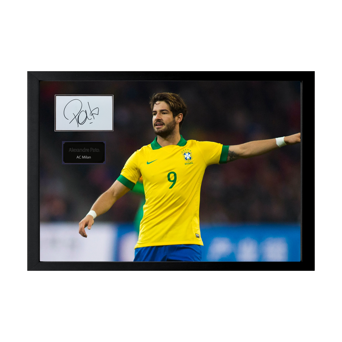 Alexandre Pato Signed Brazil Cut Iconic Frame (ACG Cert)