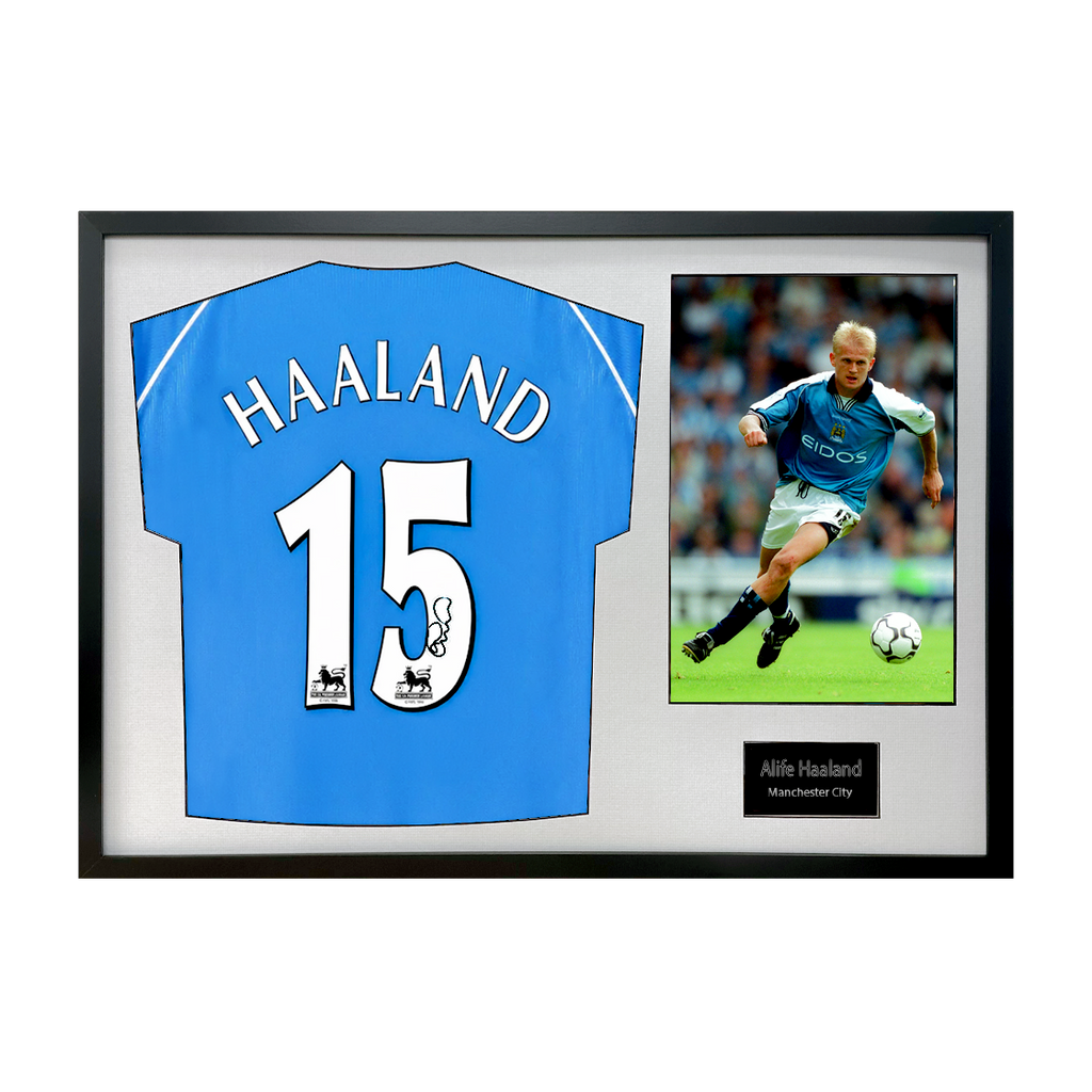 Alfie Haaland Signed Manchester City Shirt Classic Frame (ACG Cert)