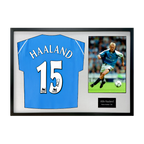 Alfie Haaland Signed Manchester City Shirt Classic Frame (ACG Cert)