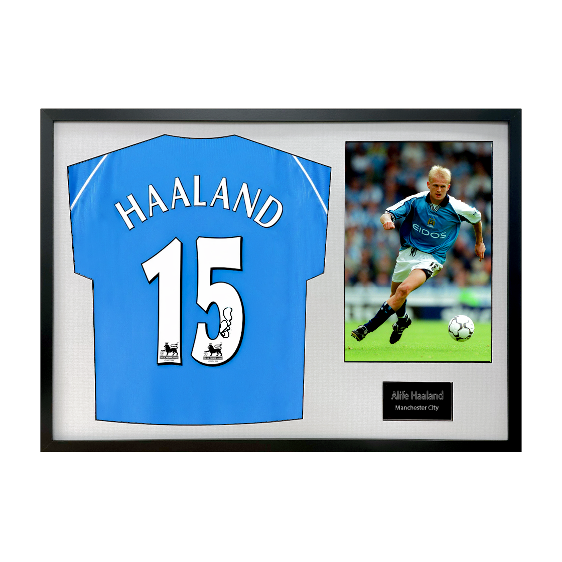 Alfie Haaland Signed Manchester City Shirt Classic Frame (ACG Cert)