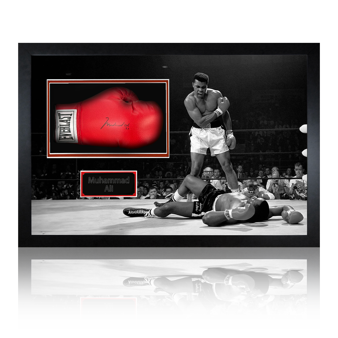 Muhammad Ali Signed Glove Iconic Frame (JSA)