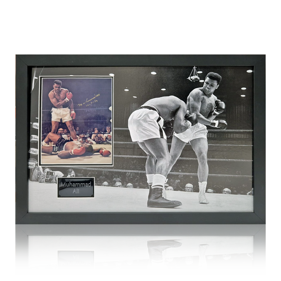 Muhammad Ali Signed Image With Inscription '10 - 8 - 89' Iconic Frame